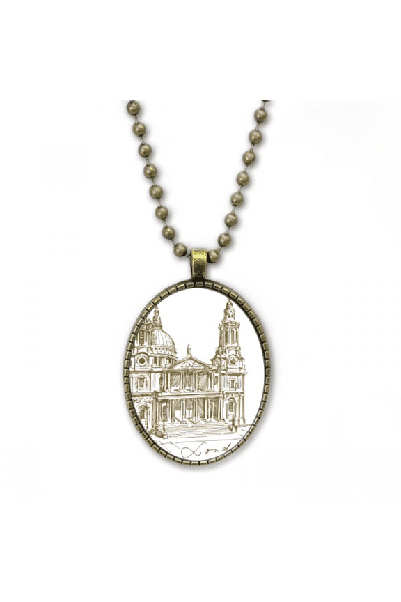 st.paul's cathedral england london necklace vintage chain bead pendant jewelry collection