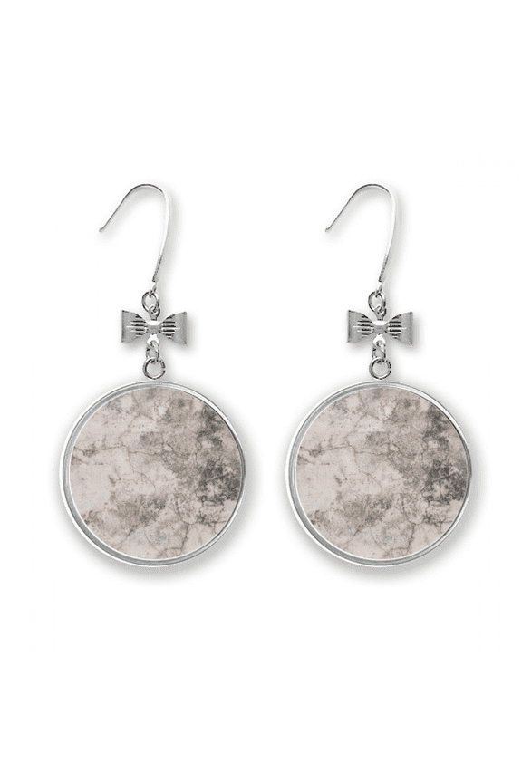 st wall crackles texture bow earrings drop stud pierced hook