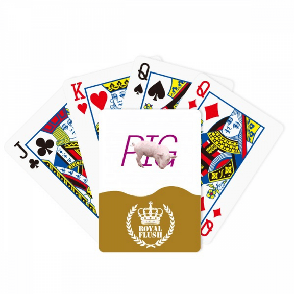sta food pork face meat royal flush poker playing card game