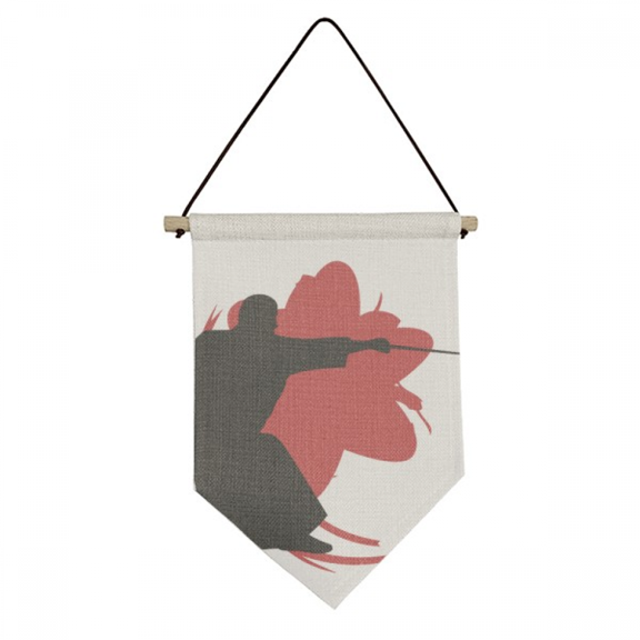 stab japan outline Canvas Flag Hanging Wall Art Decor Banner