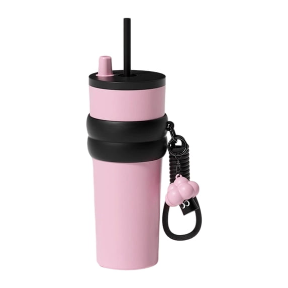 stainless steel insulated cold cup large capacity straw cup