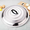 thumbnail image 1 of stainless steel lid Stainless Pot Lid Thickened Extra Large Round Cover For Wok And Traditional Stove Cooking Stainless Steel Universal Lid for Pots for Home Kitchen & Restaurant., 1 of 3