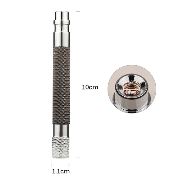 stainless steel shaving handles Handle Shaving Handle for Double Edge Shaving Stainless Steel Safety Beard Replacement Handle Grip Manual Mustache Removal Shaving Tool Accessories