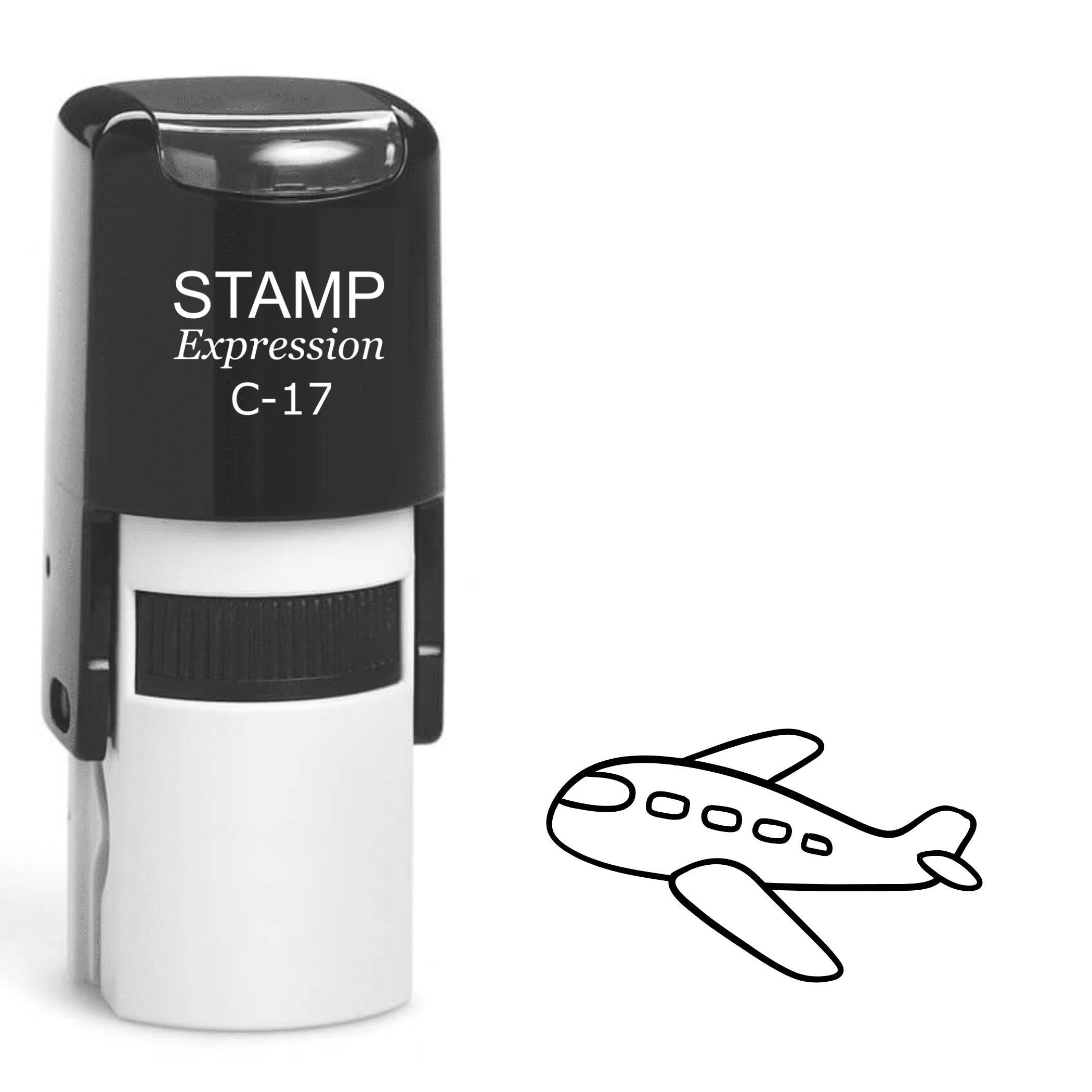 Ink Plane stampexpression - Airplane Self Inking Rubber Stamp - Black Ink (A ...