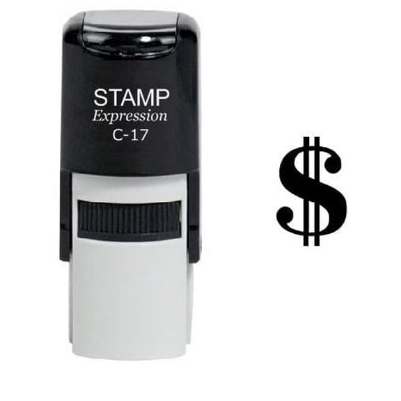 stampexpression - American Dollar Sign Self Inking Rubber Stamp - Black Ink (W-6390)