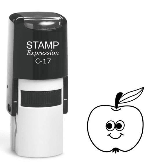 stampexpression - Apple Self Inking Rubber Stamp - Black Ink (A-62053)