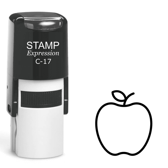 stampexpression - Apple Self Inking Rubber Stamp - Black Ink (A-62250)