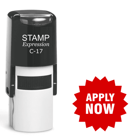 stampexpression - Apply Now Self Inking Rubber Stamp - Red Ink (A-62696)