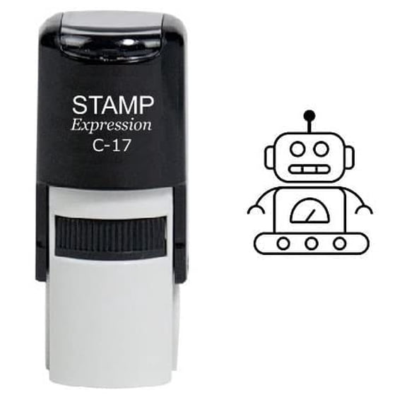 stampexpression - Automated Robot Self Inking Rubber Stamp - Black Ink (W-6898)