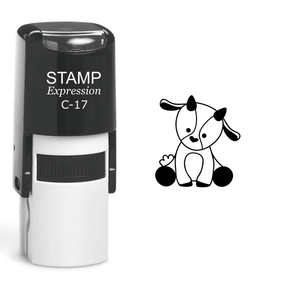 stampexpression - Baby Bull Cow Self Inking Rubber Stamp - Black Ink (A-60102)