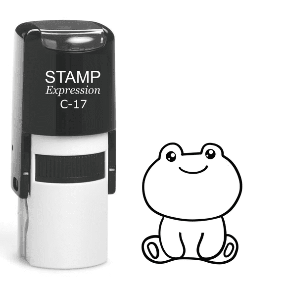 stampexpression - Baby Frog Self Inking Rubber Stamp - Black Ink (A-61512)