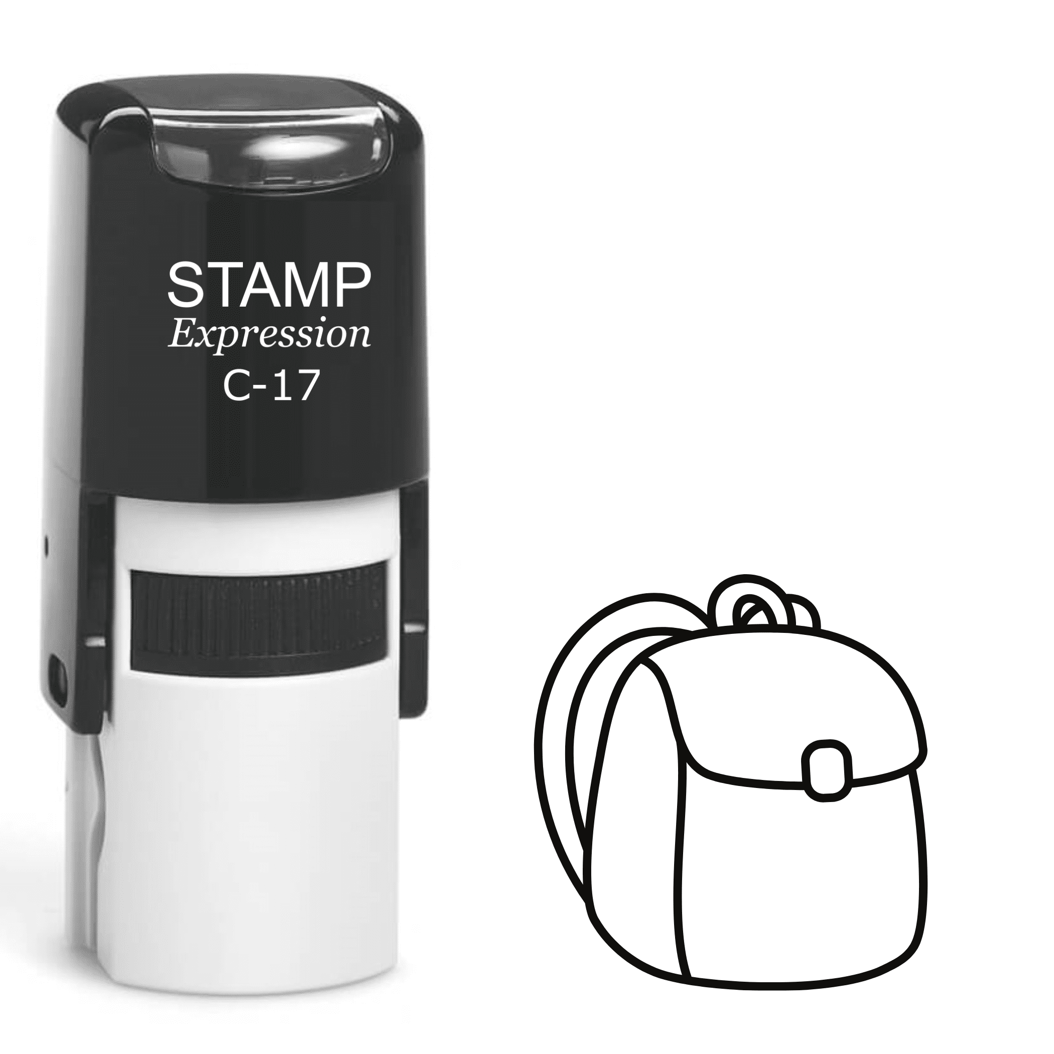 stampexpression - Backpack Self Inking Rubber Stamp - Black Ink (A ...