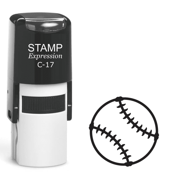 stampexpression - Baseball Cap Self Inking Rubber Stamp - Black Ink (A-62349)