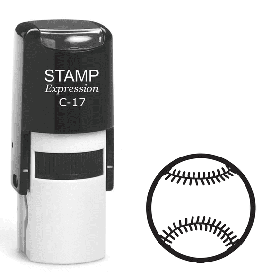 stampexpression - Baseball Self Inking Rubber Stamp - Black Ink (A-62105)