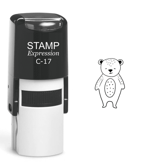 stampexpression - Bear Self Inking Rubber Stamp - Black Ink (A-60165)