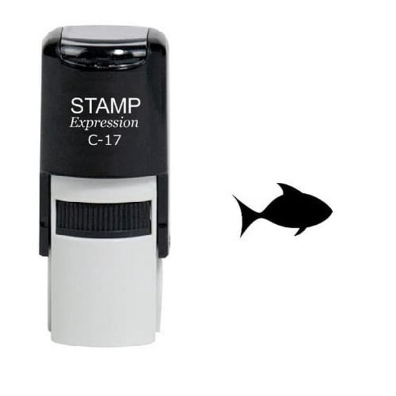 stampexpression - Big Fish Self Inking Rubber Stamp - Black Ink (W-6086)