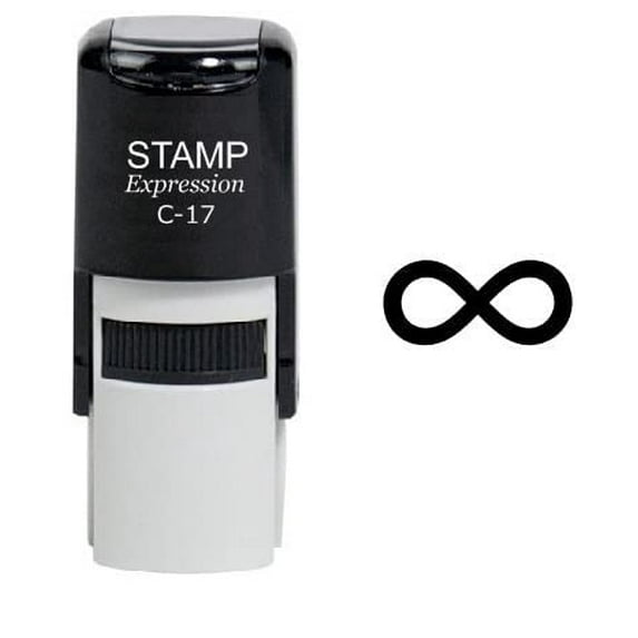 stampexpression - Black Infinity Symbol Self Inking Rubber Stamp - Black Ink (W-6321)
