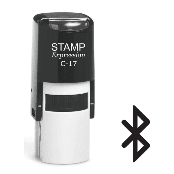 stampexpression - Bluetooth Icon Self Inking Rubber Stamp - Black Ink (A-61300)