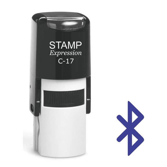 stampexpression - Bluetooth Icon Self Inking Rubber Stamp - Black Ink (A-61360)