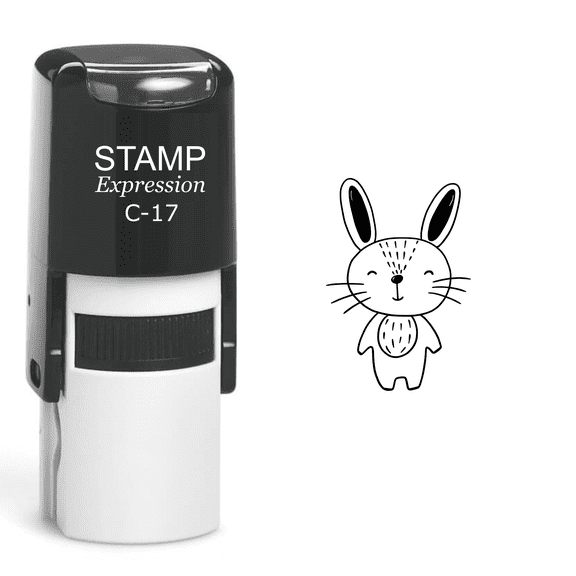 stampexpression - Bunny Self Inking Rubber Stamp - Black Ink (A-60178)