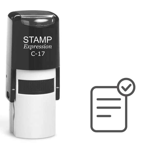stampexpression - Check List Self Inking Rubber Stamp - Black Ink (A-61232)