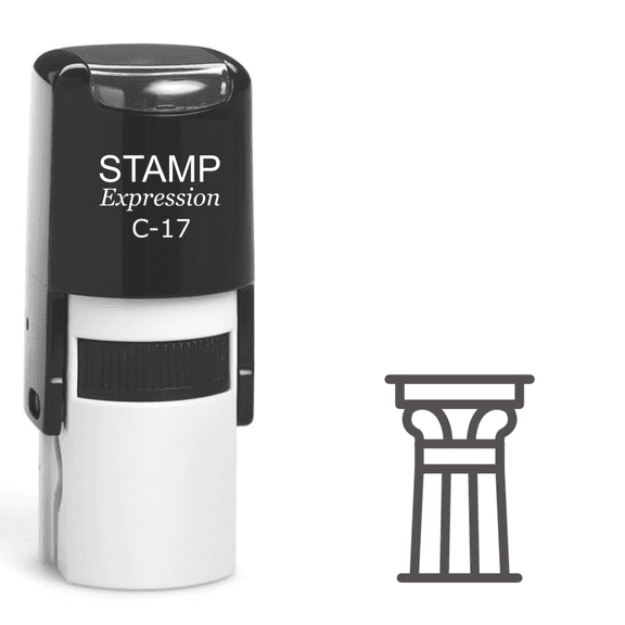 stampexpression - Corinthian Column Self Inking Rubber Stamp - Black Ink (A-61193)