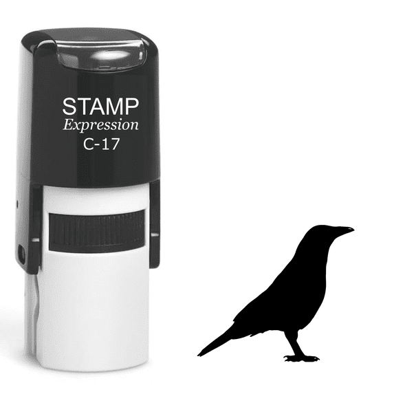 stampexpression - Crow Bird Self Inking Rubber Stamp - Black Ink (A-61695)