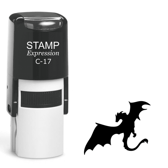 stampexpression - Dragon Self Inking Rubber Stamp - Black Ink (A-61629)