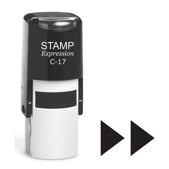 stampexpression - Fast Forward Icon Self Inking Rubber Stamp - Black Ink (A-61306)