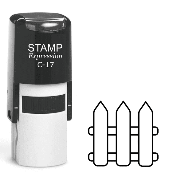 stampexpression - Fence Self Inking Rubber Stamp - Black Ink (A-62109)