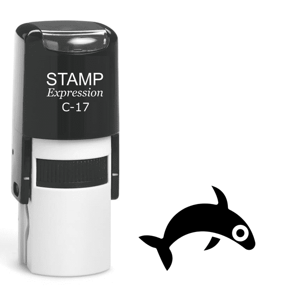 stampexpression - Fish Self Inking Rubber Stamp - Black Ink (A-61556)