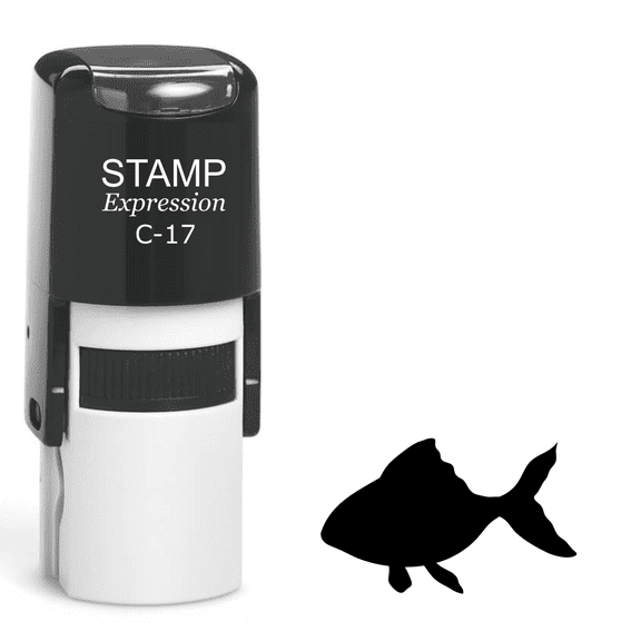 stampexpression - Fish Self Inking Rubber Stamp - Black Ink (A-61958)