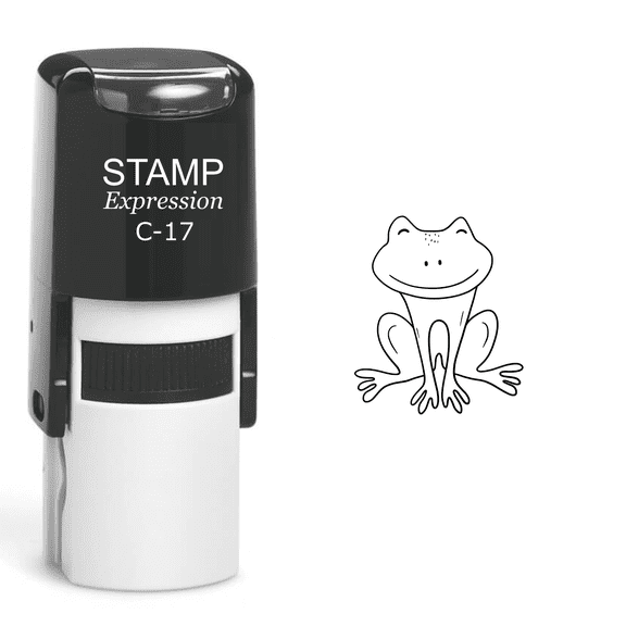 stampexpression - Frog Self Inking Rubber Stamp - Black Ink (A-60222)