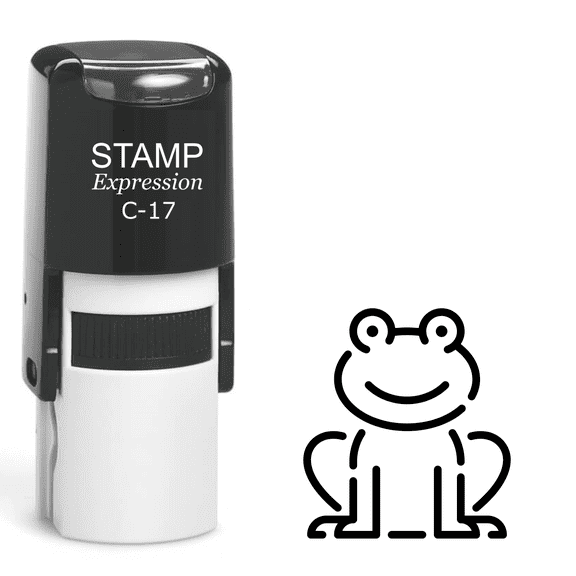 stampexpression - Frog Self Inking Rubber Stamp - Black Ink (A-62504)