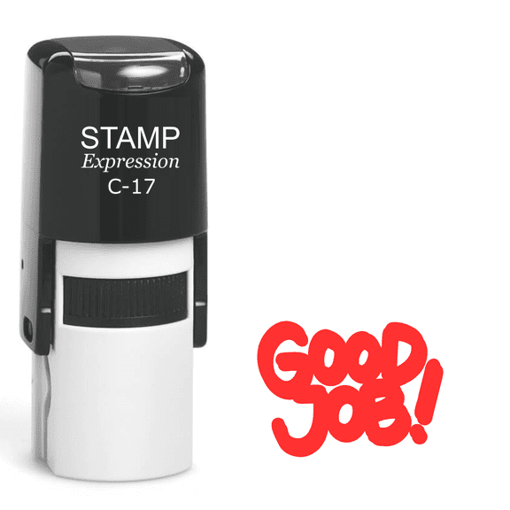 stampexpression - Good Job School Teacher Self Inking Rubber Stamp - Red Ink (A-61889)