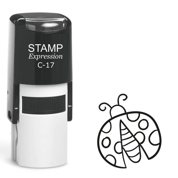 stampexpression - Lady Bug Self Inking Rubber Stamp - Black Ink (A-61573)