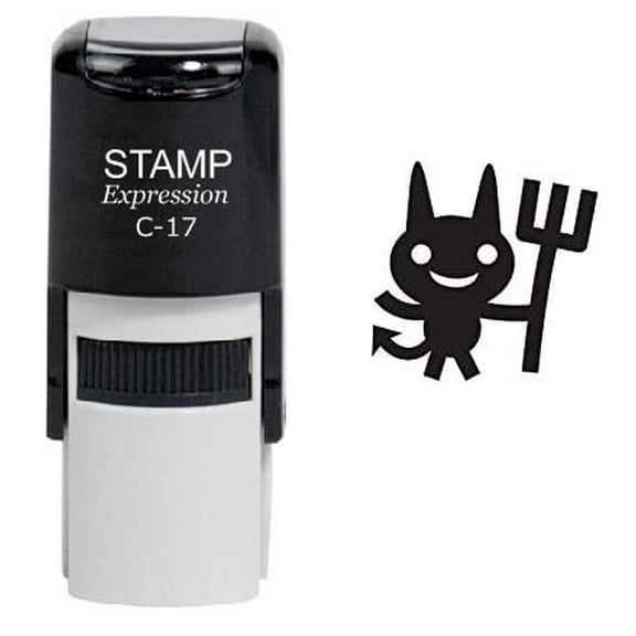 stampexpression - Minion Devil Self Inking Rubber Stamp - Black Ink (W-6912)