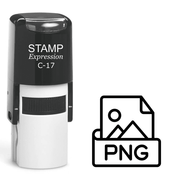 stampexpression - PNG Icon Self Inking Rubber Stamp - Black Ink (A-62608)