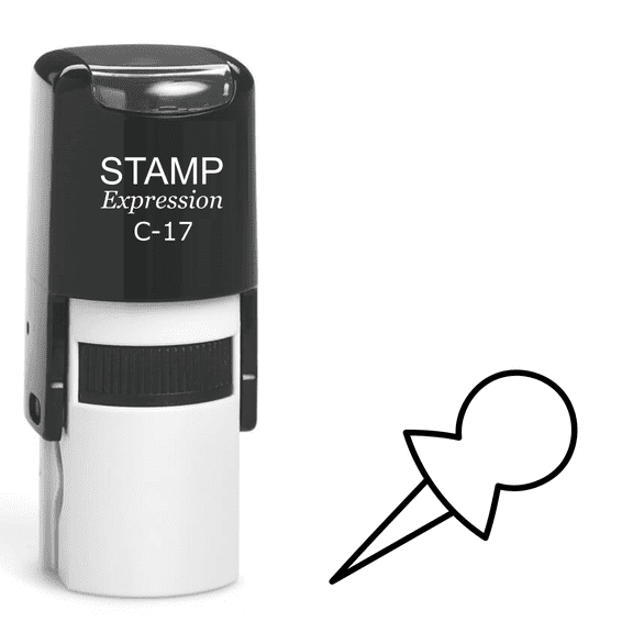 stampexpression - Pin Self Inking Rubber Stamp - Black Ink (A-62165)