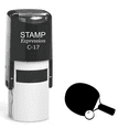 thumbnail image 1 of stampexpression - Ping Pong Table Tennis Paddle Self Inking Rubber Stamp - Black Ink (A-62395), 1 of 4