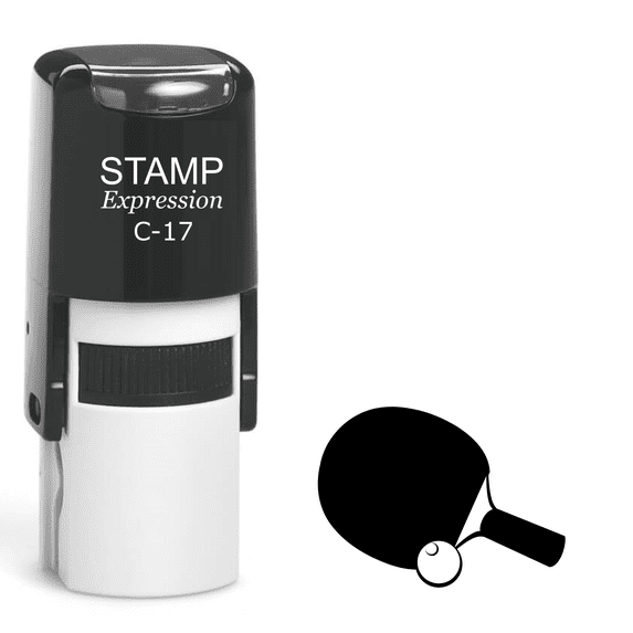 stampexpression - Ping Pong Table Tennis Paddle Self Inking Rubber Stamp - Black Ink (A-62395)