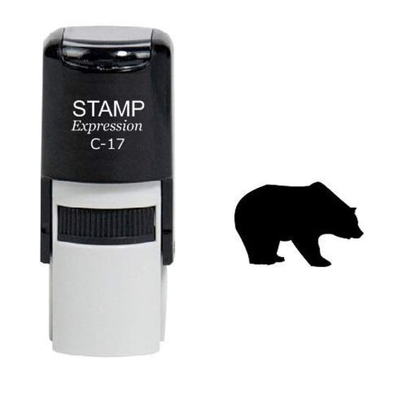 stampexpression - Polar Bear Self Inking Rubber Stamp - Black Ink (W-6019)