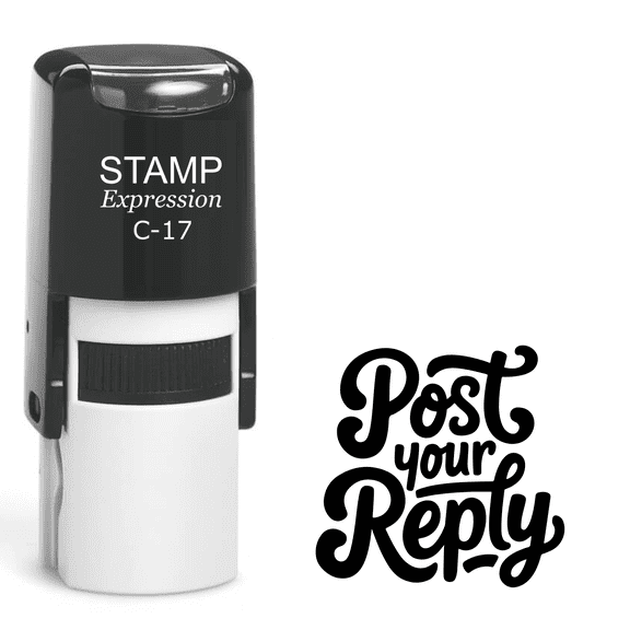 stampexpression - Post Your Reply Self Inking Rubber Stamp - Black Ink (A-62375)