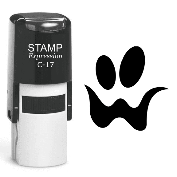 stampexpression - Pumpkin Faces Halloween Self Inking Rubber Stamp - Black Ink (A-60876)