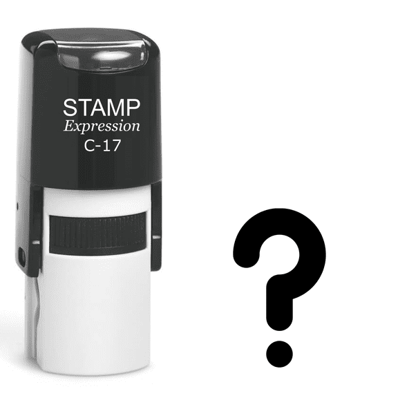 stampexpression - Question Mark Self Inking Rubber Stamp - Black Ink (A-61617)