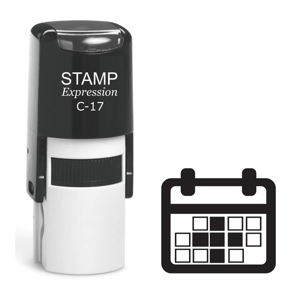 stampexpression - Schedule Icon Self Inking Rubber Stamp - Black Ink (A-61424)