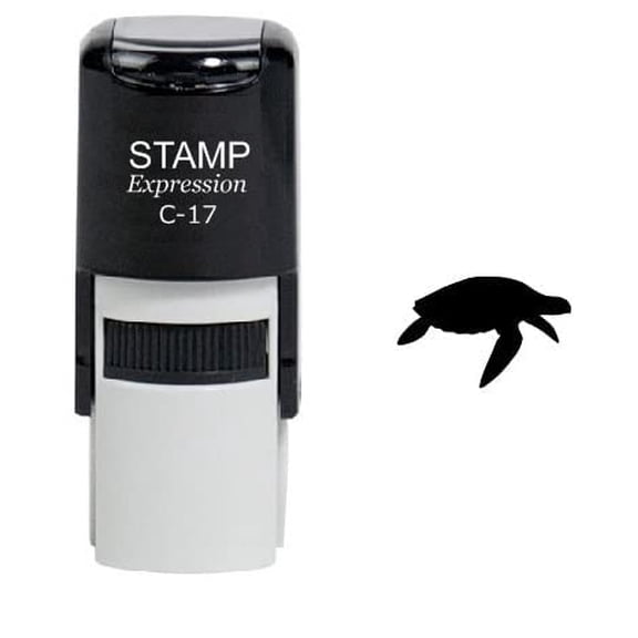 stampexpression - Sea Turtle Self Inking Rubber Stamp - Black Ink (W-6123)