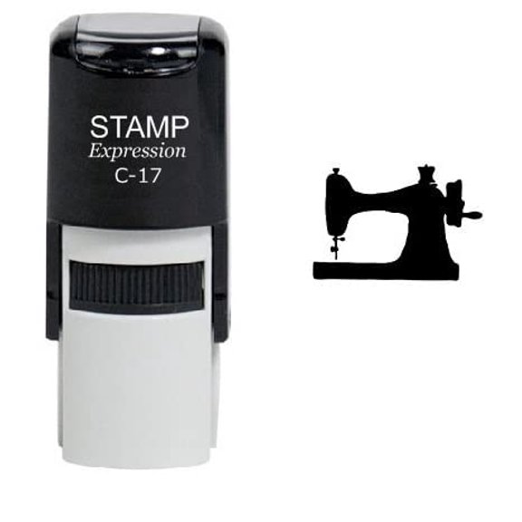 stampexpression - Sewing Machine Self Inking Rubber Stamp - Black Ink (W-6476)