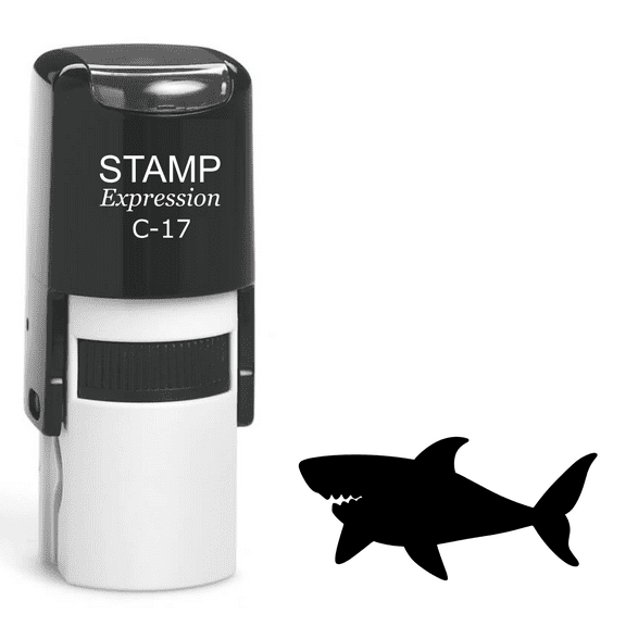 stampexpression - Shark Self Inking Rubber Stamp - Black Ink (A-61547)