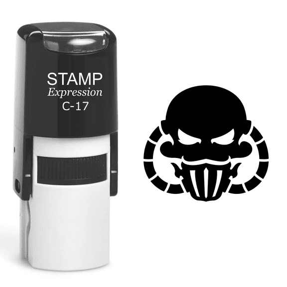 stampexpression - Skull Self Inking Rubber Stamp - Black Ink (A-60412)